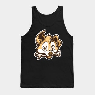 Cute Bone Eating Puppy Tank Top